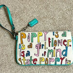 Coach Poppy Multicolor Wristlet